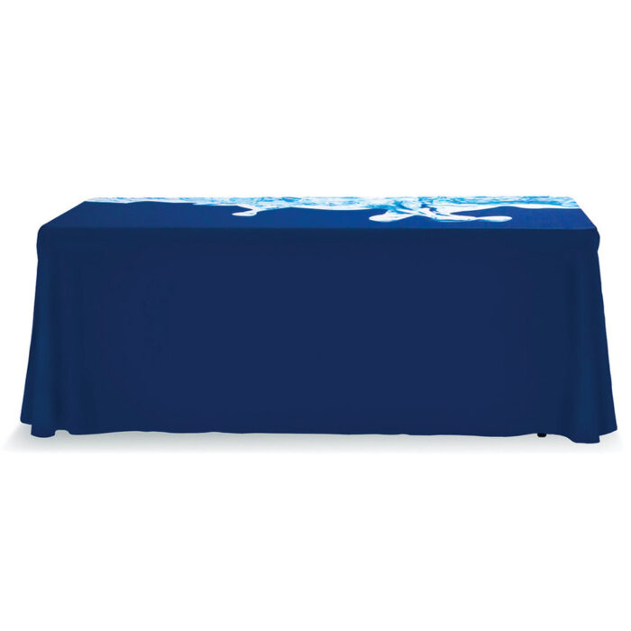 PMC Signs Premium Full Color Custom Print Table Throws Available in 4ft, 6ft, and 8ft sizes