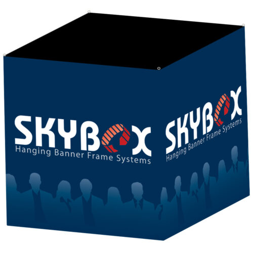 Sky Box Custom Print Full Color Hanging Banner Cube 5ft