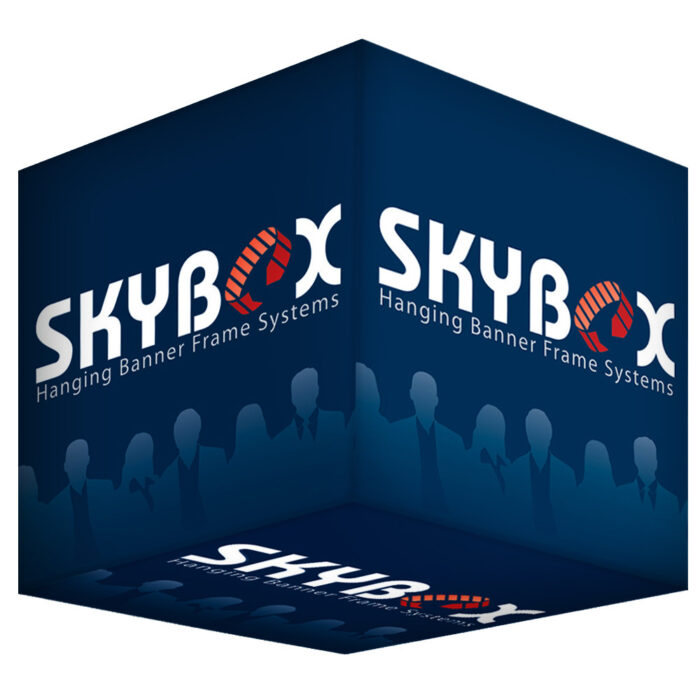 Sky Box Custom Print Full Color Hanging Banner Cube 8ft